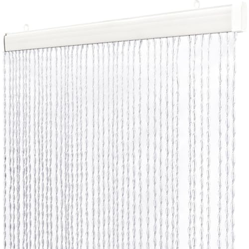 emmevi Tenda Antimosche Filo Intrecciato Gomma PVC Moschiera Finestra Porta Ingresso 100x220 Cm Trasparente