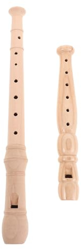 VICASKY 2 pezzi Flauto Soprano in Legno Stile Tedesco per Principianti e Adulti Strumenti Musicali Educativi