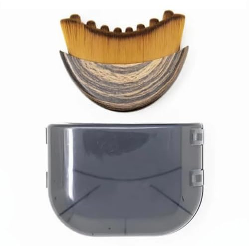 DOKRIN Cepillos de cuerpo,Masajeador de mentón, diseño ergonómico, herramienta para esculpir el rostro, cerdas naturales suaves (1 pieza, tamaño mediano, 7 cm)