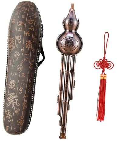 lopituwe Hulusi flöjtinstrument Cucurbit flöjt med fodral kombination av tradition och nybörjare och presentgivning kinesiskt hulusi-instrument nybörjare musikälskare , b platt nyckel , 42 cm