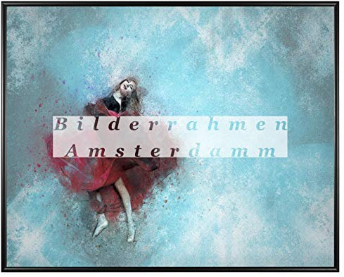 Homedecoration Bilderrahmen Amsterdam Schwarz Matt 48x64 cm Kunststoffrahmen mit Kunstglas 1mm bruchsicher glasklar
