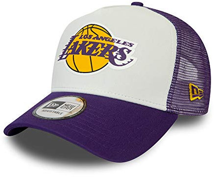 New Era Los Angeles Lakers NBA Cap Trucker Kappe Verstellbar Basketball Snapback Lila - One-Size