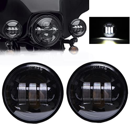 KEEPDSGN 4.5'' LED Nebelscheinwerfer für Motorräder, die Licht-Zusatzglühbirne Motorrad-Projektor-Fahrlicht passieren,1 Paar.