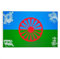 BOBIJOO JEWELRY - Drapeau Gitan Gens du voyage Rom Tsigane Manouche Sara Niglo Verdine Camargue 90x60cm