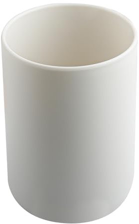 Rumyve White Toothbrush Holder,Unbreakable Reusable Drinking Cups,Plastic Water Cup 300ml for Adults Kids Drinking Travel