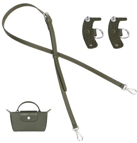 Kompatibel mit Longchamp Schultergurt Schulterriemen Leder Kompatibel mit Longchamp Schulterriemen Le Pliage Mini Strap Le Pliage Schulterriemen Kompatibel mit Longchamp Mini mit 1 Paar Lederschnalle