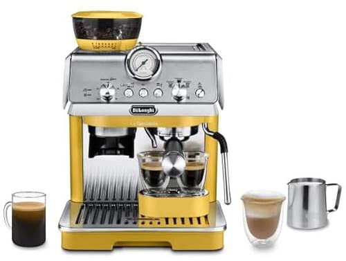 De'Longhi EC9155.YE La Specialista Arte, Macchina da Caffè Espresso, Macinacaffè Integrato, Funzione Latte Art, Colore Giallo