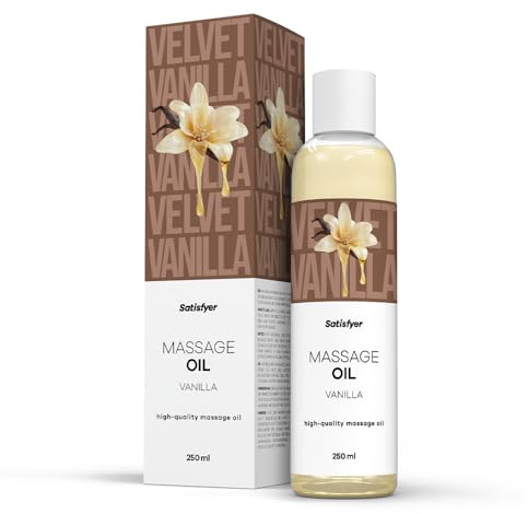 Satisfyer Massageöl Vanilla 250 ml | Intim geeignet | Für entspannende & sinnliche Massagen | Hautfreundlich & pflegend | Leicht zu verteilen | Ideal für Paare & Wellnessmomente