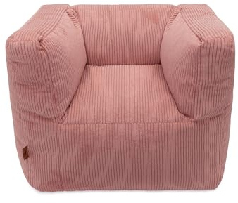 Jollein Poltrona per bambini Corduroy Wild Rose – morbida poltrona per bambini in tessuto di velluto per bambini – leggera e confortevole – perfetta per la cameretta dei bambini, rosa antico