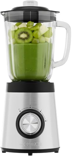 Clatronic® Standmixer 700W | Mixer | BPA frei | massives Glas | 4-fach Edelstahl-Messer | 1,5L Smoothie Maker | Ice-Crush Funktion | 3 Stufen | Turbo-Funktion | Deckel mit Nachfüllöffnung | UM 3829