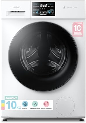 COMFEE' Lavasciuga 10/7 kg Classe A/D 1400 Giri Motore Inverter | Vapore Igienico, Wool, Rapido da 15' e Pannello Touch per Famiglie con Spazi Ridotti CFP03ED100W-IT
