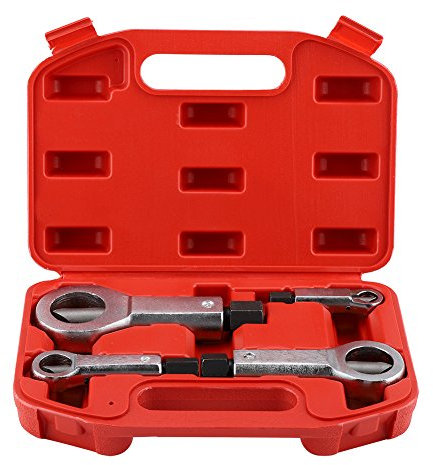 Mutternspalter, manueller Mutternbrecher, Knacker, Entferner, robuster Stahl, rostfrei, beschädigt, korrodiert, Steckmutter, Entfernungswerkzeug, mit tragbarer Aufbewahrungsbox (4 Stück)