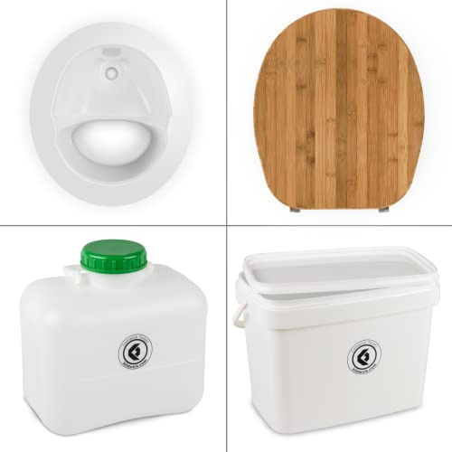Kildwick FreeLoo Bambou L - Kit de Toilettes à Compost - Blanc Classique