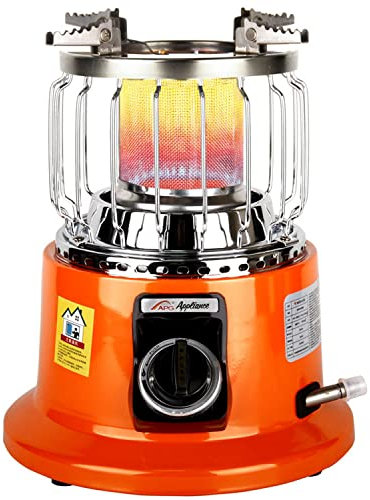 Chauffage à gaz portable, réchaud de camping portable, puissance jusqu'à 3 000 W, zone applicable jusqu'à 30 mètres carrés, pour le camping, la cuisine, le jardin, la terrasse, l'intérieur et l'e