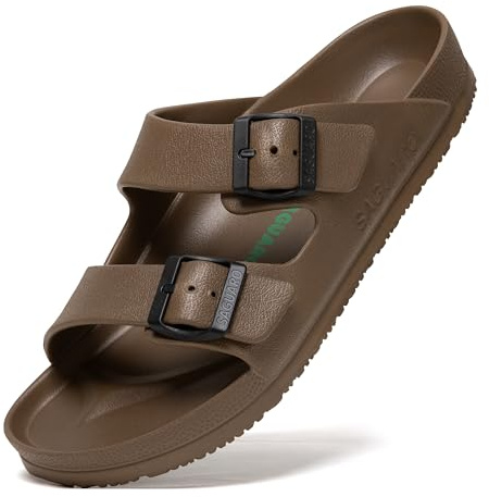 SAGUARO Eva tofflor herr dam halkfria tofflor 36–48 EU, Brun Clog, 40 EU