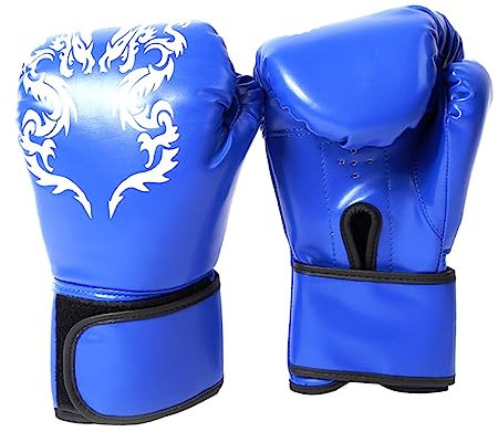PAMINGONO 1paar Schutzhandschuhe Für Atmungsaktive Pu-Boxhandschuhe Für Komfort Und Schutz Beim Training Für Fitness Und Krafttraining Blau