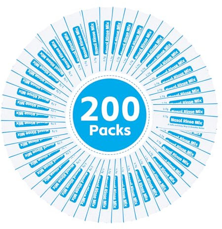 200 Sal Para Enjuague Nasal, Sal Nasal Para Ducha Nasal, 2,7 G, Ducha Nasal Para Adultos, Enjuague Nasal, Alivio De Los Senos Nasales Para Adultos, Niños, Empaquetado Individualmente