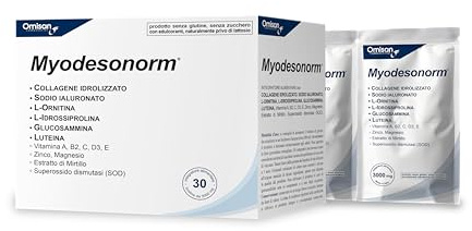 Myodesonorm® Integratore Alimentare per Miodesopsie Mosche Volanti - 30 Bustine da 3000 mg - Gusto Arance Rosse