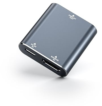 KIHENG HDMI till USB-C-adapter för XREAL One/Viture/RayNeo Air/Rokid AR-glasögon och bildskärmar (4K/60Hz), anslutning till HDMI-källenheter som Switch 2, PS4/5, Xbox, bärbara datorer