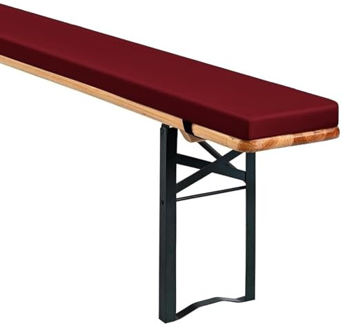 Cojín para Asiento de Banco (120 x 40 x 3 cm), Repelente al Agua, Esponja de Alta Densidad de 3 cm de Grosor, para jardín, Patio, Oficina, cafetería, con Cremallera y Funda extraíble y