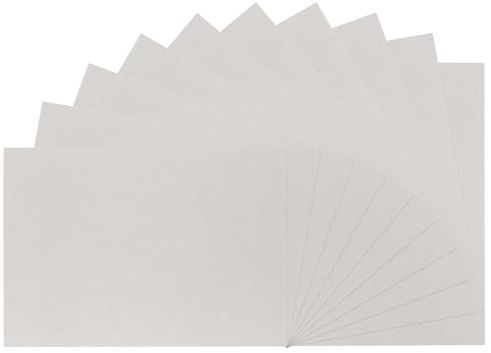 Vaessen Creative Grå Kartong för Pyssel – Bokbinderikartong A3 – Hobbykartong 1 mm – 10 ark Pysselkartong - för Bokbinderi, Scrapbooking och Journaling