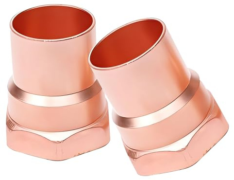 2 stycken lödda övergångsmanschlor, lödmontering 1/2 tum IG, ytterdiameter 15 mm med inre gänga 1/2 tum rör, övergång med 1/2 tums inre gänga, övergångsmuff för lödning vattenledningsuppvärmning
