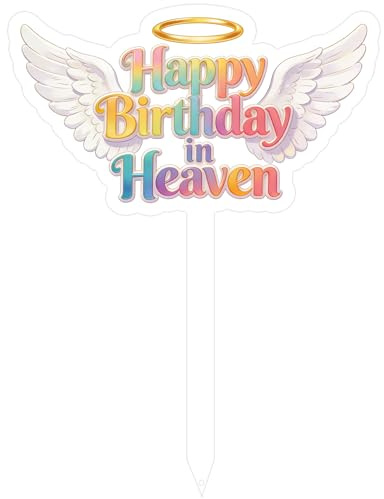CYUXING Decorazioni per la tomba di buon compleanno, lapide commemorativa in metallo, palo decorativo per giardino, cortile, decorazioni per compleanno all'aperto, palo commemorativo a forma di cuore