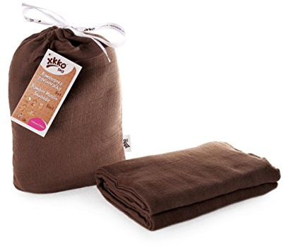 EASY KINDERIDEEN BMB120011A Couverture en bambou pour emmailloter, emmailloter ou servir de matelas Marron 120 x 120 cm