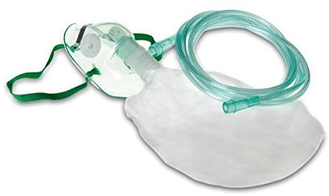MASCHERA OSSIGENOTERAPIA PER OSSIGENO CON TUBO+RESERVOIR ADULTO