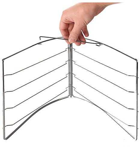 Grizzly pizza rack, låsbart stativ för upp till 4x pizzabrickor runda 28 cm, pizzastativ för ugn - grädda 4 pizzor samtidigt