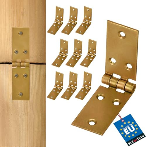 KOTARBAU® 10 Bisagras de acero inoxidable para muebles, 100 x 25 mm, Bisagra de libro, Nudo enrollado, Conector, Bisagra plegable de doble hoja, Bisagra multiuso para cajas, Galvanizada, 10 unidades