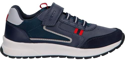 Geox J BRIEZEE Boy A, Zapatillas para Niños, Navy/DK Red, 39 EU
