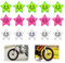Feliciay 15 Stück Fahrradspeichen Bike Speichen Clicker, Bunte Fahrrad sprach leuchtende Dekorationen, Reflektierende Sternendekoration zum Radfahren bei Nacht Sicherheitszubehör