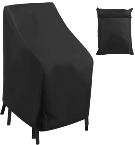 Copertura per Sedie da Giardino, Antipolvere Antivento 210D Oxford Resistente all'acqua Protezione UV, Copertura Protettiva per Sedia da Giardino Esterno (114 x 85 x 65 cm)