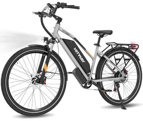 HITWAY 28 Bici Elettrica Uomo/Donna – Autonomia 70-120 km, Motore 250W 35Nm Coppia, Batteria Amovibile 768Wh, E-Bike da Trekking e Città, Bicicletta Elettrica Adulte