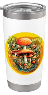 Champignons Cueilleur champignons accessoires Mushroom fungi Gobelet isotherme en acier inoxydable double paroi