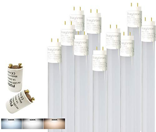 10 150cm LED Tube Röhre Leuchtstoffröhre Nanoröhre Röhrenlampe 24w 150cm 2280 Lumen G13 kaltweiss inkl. LED Starter