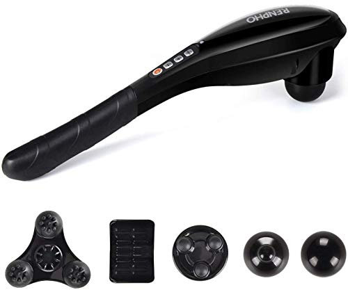 RENPHO Hand Held Deep Tissue Massager for Muscles, Back, Foot, Neck, Shoulder, Leg, Calf Pain Relief-2600mAh Large Capacity Battery Cordless Electric Percussion Full Body Massage with Portable Design
