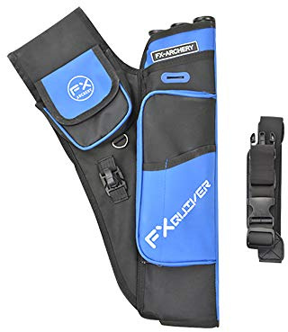 SHARROW Archery Quiver 3 Tubes Arrow Bag Waist Hanged Arrow Holder Adjustable Belt Hunting Training Target Quiver for Shooting Accessories (Blue)