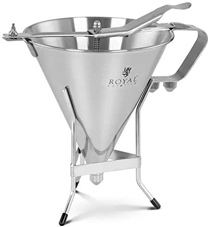 Royal Catering RCSD-11 Entonnoir ? Piston En Inox Chinois Professionnel De Cuisine (1,8 l, 200 x 240 mm, Acier inoxydable)