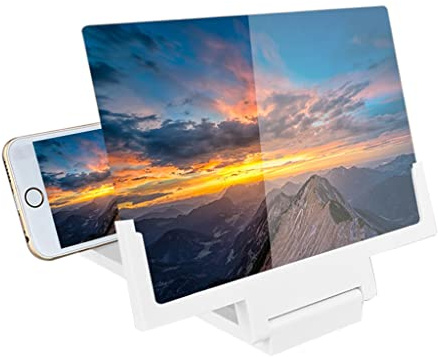 Lente d'ingrandimento dello schermo per telefono cellulare con proiettore per altoparlanti Bluetooth, lente d'ingrandimento dello schermo del telefono 30 pollici Amplificatore mobile ultra trasparen