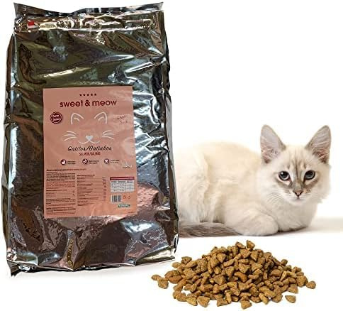 10 kg - pienso sin Cereales para Gatos con Pescado y Carne Fresca. Rico en proteínas. Cachorros, Adultos, Senior y esterilizados | Sweet and Meow de Pladevall