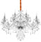Ridgeyard 15 Luci Lampadario di Cristallo K9 Lampadario di Cristallo da Soffitto, Trasparente