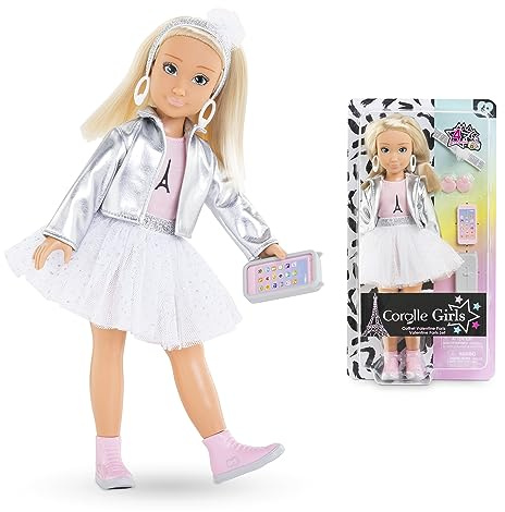 Corolle Girls - Coffret Valentine Fashion Week Paris, poupée Mannequin, 4 Accessoires, 28cm, dès 4 Ans, 9000600150
