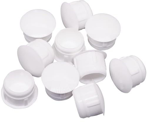SKIR'CO Tappi per Fori in Plastica Bianca da 12 mm, 40 Pezzi, per Trapano, Mobili e Viti