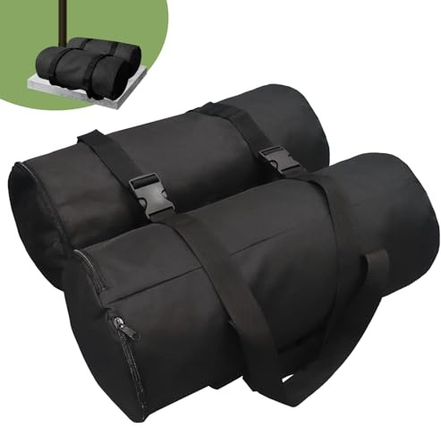 D&ONEHOS 150lbs Fillable Sandbags for Umbrella Base Weights，Sandbags for Weight,Weight Bags for Cantilever Offset Patio Umbrella Base, Deck, Poolside，Set of 2，Black(without Sand)