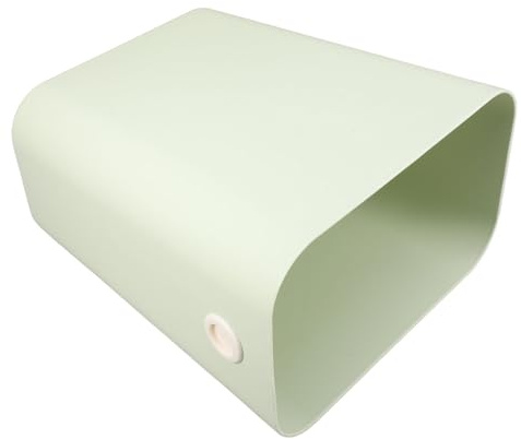 NUOBESTY Slim Rectangular Plastic Garbage Bin with Integrated Liner Holder Waste Container for Bathroom Office and Kitchen Stylish Shallow Green Design