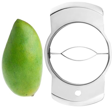 Mango Peeler & Slicer – Stainless Steel Mango Cutter & Pit Remover Tool | Easy Fruit Divider for Quick Mango Preparation | & Durable for Effortless Slicing