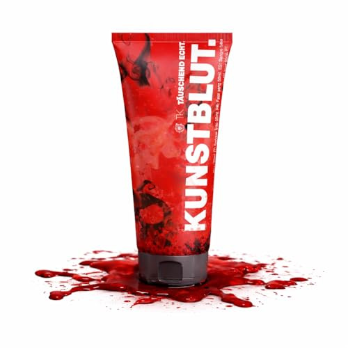 50 ml de Sangre Artificial - Sangre Artificial para Maquillaje y Disfraces en Halloween y Carnaval - Lavable y de Realismo Increíble