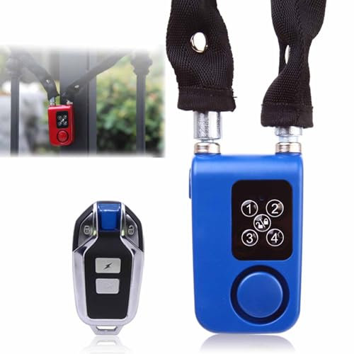 Lucchetto A Catena Per Bicicletta Intelligente - Lucchetto Antifurto Senza Chiave Da 80 Cm Con Password, Acciaio Antitaglio Spesso 6 Mm, Allarme Vibrazione, Impermeabile IP44, Alimentato A Batteria